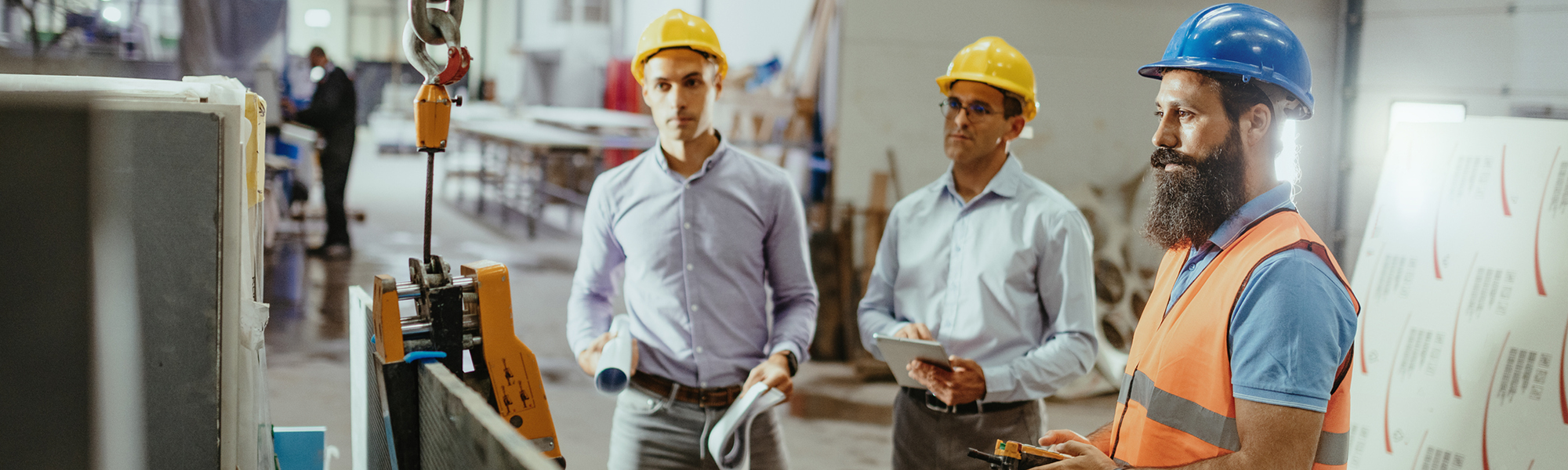 Crew in warehouse